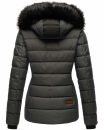 Marikoo warme Damen Winter Jacke Steppjacke B391 Anthrazit Größe S - Gr. 36