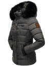Marikoo warme Damen Winter Jacke Steppjacke B391 Anthrazit Größe S - Gr. 36