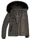 Marikoo warme Damen Winter Jacke Steppjacke B391 Anthrazit Größe S - Gr. 36