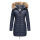 Marikoo Rose Damen Winter Jacke gesteppt lang B647 Navy-Größe S - Gr. 36
