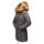 Marikoo Rose Damen Winter Jacke gesteppt lang B647 Anthrazit-Größe XL - Gr. 42