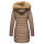 Marikoo Rose Damen Winter Jacke gesteppt lang B647 Taupe-Größe XS - Gr. 34