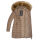 Marikoo Rose Damen Winter Jacke gesteppt lang B647 Taupe-Größe XS - Gr. 34
