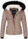 Navahoo Damen Winter Stepp Jacke gefüttert mit Teddyfell B355 Taupe Größe M - Gr. 38