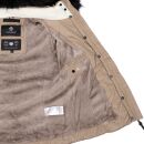 Navahoo Damen Winter Stepp Jacke gefüttert mit Teddyfell B355 Taupe Größe M - Gr. 38
