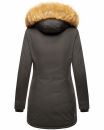 Marikoo Damen Winter Jacke Parka warm gefüttert B362 Anthrazit Größe XL - Gr. 42