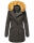 Marikoo Damen Winter Jacke Parka warm gefüttert B362 Anthrazit Größe XL - Gr. 42