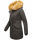 Marikoo Damen Winter Jacke Parka warm gefüttert B362 Anthrazit Größe XL - Gr. 42
