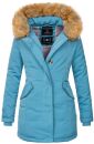 Marikoo Damen Winter Jacke Parka warm gefüttert B362 Light Blue Größe XS - Gr. 34