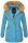 Marikoo Damen Winter Jacke Parka warm gefüttert B362 Light Blue Größe XS - Gr. 34