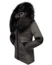 Navahoo Damen Winter Jacke Designer Parka mit Kunstfell B369 Anthrazit Größe S - Gr. 36
