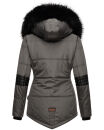 Navahoo Damen Winter Jacke Designer Parka mit Kunstfell B369 Anthrazit Größe M - Gr. 38