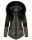 Navahoo Damen Winter Jacke Designer Parka mit Kunstfell B369 Anthrazit Größe L - Gr. 40