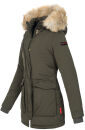 Navahoo Schneeengel Damen Winter Jacke warm gefüttert mit Kapuze B612 Anthrazit Größe XS - Gr. 34