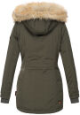 Navahoo Schneeengel Damen Winter Jacke warm gefüttert mit Kapuze B612 Anthrazit Größe XS - Gr. 34