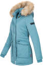 Navahoo Schneeengel Damen Winter Jacke warm gefüttert mit Kapuze B612 Light Blue Größe S - Gr. 36