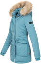 Navahoo Schneeengel Damen Winter Jacke warm gefüttert mit Kapuze B612 Light Blue Größe S - Gr. 36