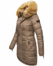 Navahoo Damen Winter Jacke Steppjacke warm gefüttert B374 Taupe Größe XS - Gr. 34