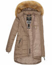 Navahoo Damen Winter Jacke Steppjacke warm gefüttert B374 Taupe Größe XS - Gr. 34