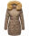 Navahoo Damen Winter Jacke Steppjacke warm gefüttert B374 Taupe Größe XS - Gr. 34