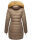 Navahoo Damen Winter Jacke Steppjacke warm gefüttert B374 Taupe Größe XS - Gr. 34