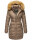 Navahoo Damen Winter Jacke Steppjacke warm gefüttert B374 Taupe Größe L - Gr. 40