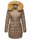 Navahoo Damen Winter Jacke Steppjacke warm gefüttert B374 Taupe Größe XL - Gr. 42