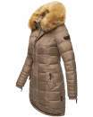 Navahoo Damen Winter Jacke Steppjacke warm gefüttert B374 Taupe Größe XL - Gr. 42