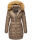 Navahoo Damen Winter Jacke Steppjacke warm gefüttert B374 Taupe Größe XL - Gr. 42