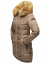 Navahoo Damen Winter Jacke Steppjacke warm gefüttert B374 Taupe Größe M - Gr. 38