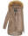 Navahoo Damen Winter Jacke Steppjacke warm gefüttert B374 Taupe Größe M - Gr. 38