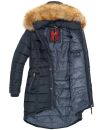 Navahoo Damen Winter Jacke Steppjacke warm gefüttert B374 Navy Größe XS - Gr. 34