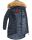 Navahoo Damen Winter Jacke Steppjacke warm gefüttert B374 Navy Größe L - Gr. 40