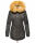 Navahoo warme Damen Winter Jacke mit Teddyfell B399 Anthrazit Größe XS - Gr. 34