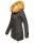 Navahoo warme Damen Winter Jacke mit Teddyfell B399 Anthrazit Größe XS - Gr. 34