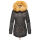 Navahoo warme Damen Winter Jacke mit Teddyfell B399 Anthrazit Größe XS - Gr. 34