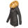 Navahoo warme Damen Winter Jacke mit Teddyfell B399 Anthrazit Größe M - Gr. 38