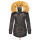Navahoo warme Damen Winter Jacke mit Teddyfell B399 Anthrazit Größe XL - Gr. 42