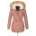 Navahoo warme Damen Winter Jacke mit Teddyfell B399 Terakotta Größe XS - Gr. 34