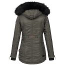 Navahoo Schätzchen Damen Winter Jacke mit Teddyfell und Kunstfell B615 Anthrazit Größe S - Gr. 36