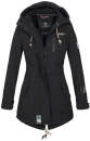 Marikoo Zimtzicke Damen Outdoor Softshell Jacke lang  B614 Schwarz Größe XXXL - Gr. 46