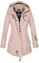 Marikoo Zimtzicke Damen Outdoor Softshell Jacke lang  B614 Rosa Größe XXXL - Gr. 46