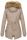 Marikoo Akira warme Damen Winter Jacke mit Kapuze B601 Taupe Größe XS - Gr. 34