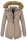 Marikoo Akira warme Damen Winter Jacke mit Kapuze B601 Taupe Größe S - Gr. 36