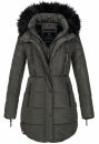 Marikoo warme Damen Winter Jacke Stepp Mantel lang B401...
