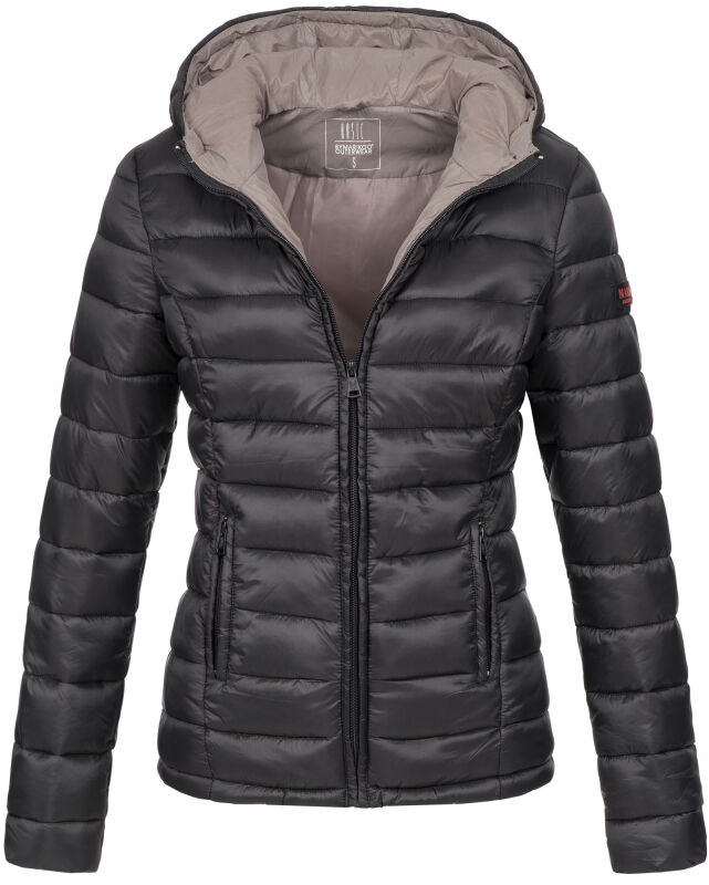 Marikoo Lucy Damen Steppjacke Übergangsjacke B651 Schwarz Größe XS - Gr. 34