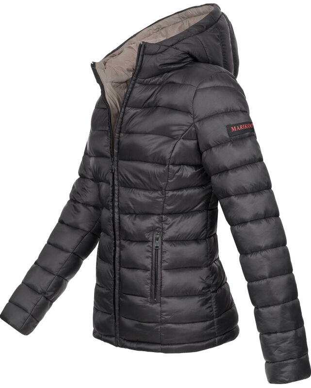 Marikoo Schwarze Jacke Ã¼bergang Marikoo Lucy Damen Steppjacke