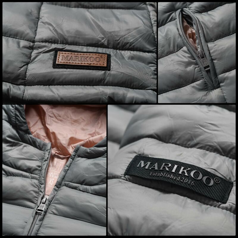 Marikoo Lucy Damen Steppjacke Übergangsjacke B651 Schwarz Größe S