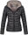 Marikoo Lucy Damen Steppjacke Übergangsjacke B651 Schwarz Größe L - Gr. 40