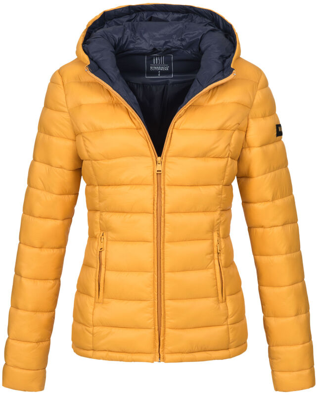 Marikoo Lucy Damen Steppjacke Übergangsjacke B651 Gelb Größe XS - Gr. 34